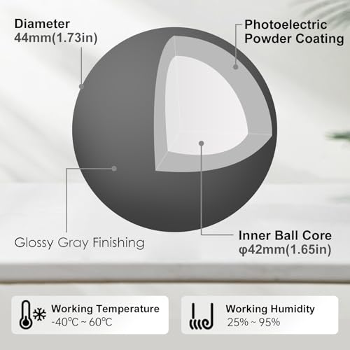 Image of SANWA Trackball 44mm /1.73in, Replacement Ball GMAWBTTB138N /GMATB137, ELECOM DEFT /DEFT PRO, and Other Compatible Trackball Mouse, Glossy Black