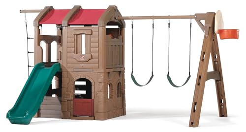 Step2 Naturally Playful Adventure Lodge Swing Set and Play Center