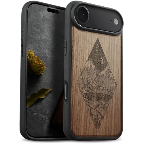 Coque iPhone 17 Air Magsafe antichoc étui bois de noyer