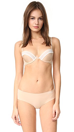 Calvin Klein Women's Everyday Push up Plunge Bra, Bare, 34B