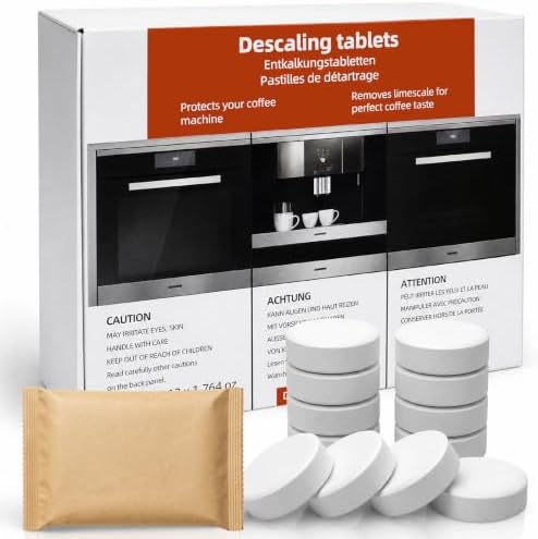 12 Stück Entkalkungstabletten für Miele Kaffeevollautomaten & Dampfgarer | Kompatibel mit Miele zahlreichen Geräten, leistungsstarke Entkalkung, einfache Anwendung, schont das Gerä