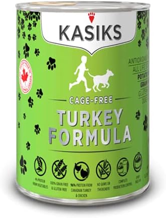 Kasiks, Cage-Free Turkey Formula Canned Dog Food, 12.2 Ounce