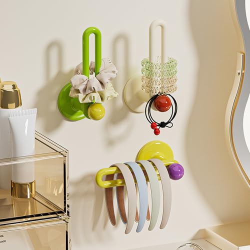 XISAOK Headband Holder Wall Hanging Headband Organizers Storage for Women Girls Adhesive Scrunchy Holder for Bedroom Bathroom
