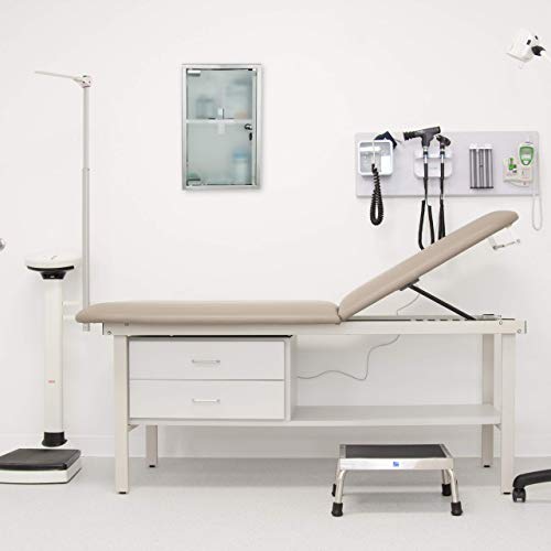 Relaxdays Stainless Steel Cabinet, Glass Door, 2 Compartments, Lockable, Home Pharmacy, Shiny, Silver, H x W x D: app. 40 x 25 x 11 cm Relaxdays Stainless Steel Cabinet, Glass Door, 2 Compartments, Lockable, Home Pharmacy, Shiny, Silver, H x W x D: app. 40 x 25 x 11 cm