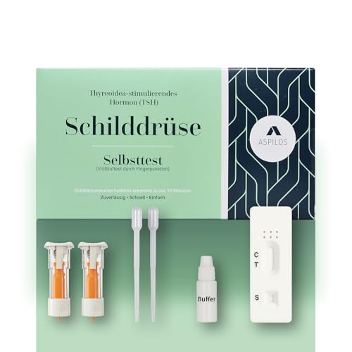 ASPILOS Schilddrüse Schnelltest - Schilddrüsenunterfunktion Selbsttest für zu Hause - Ergebnis in 10 Minuten