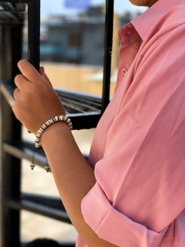 Image of Handmade Tibetan Medicine Wrist Mala Bracelet - Buddhist Meditation Prayer Beads Healing Mala