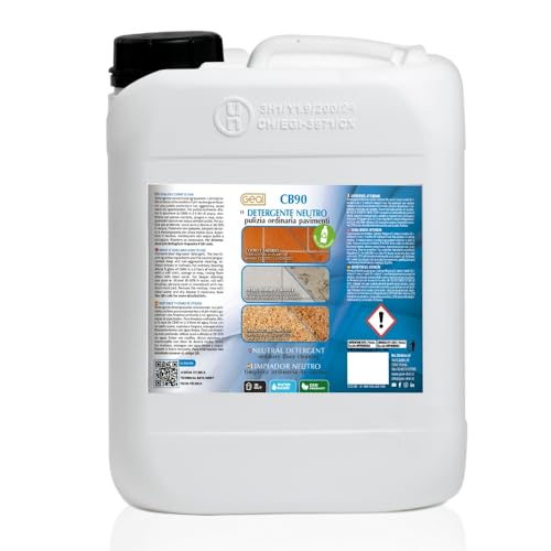 GEAL CB90. Detergente Concentrato Neutro per Cotto, Pietra, Marmo, Graniglie e ricomposti. 5 Litri