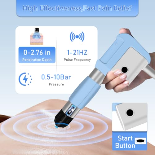 Máquina de terapia con ondas de choque, dispositivo para terapia de ondas de choque FSA y HSA, para recuperación muscular y alivio del dolor articular, no invasivo, sin efectos secundarios, corriente alterna 110 V / 60 Hz, presión de 0,5 a 10 bar miniatura 3
