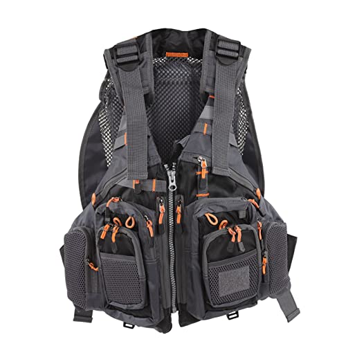 Natudeco Fishing Vest Backpack Outdoor Fishing Vest Adjustables Shoulder Straps and Belt Black Average Size for Men and Women Outdoor Activity