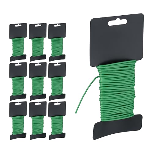 Relaxdays Gartendraht 10er Set, 10 m Länge, Ø 2,5 mm,...