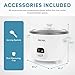 AROMA Rice Cooker, 3-Cup (Uncooked) / 6-Cup (Cooked), Small Rice Cooker, Oatmeal Cooker, Soup Maker, Auto Keep Warm, 1.5 Qt, White, ARC-393NG