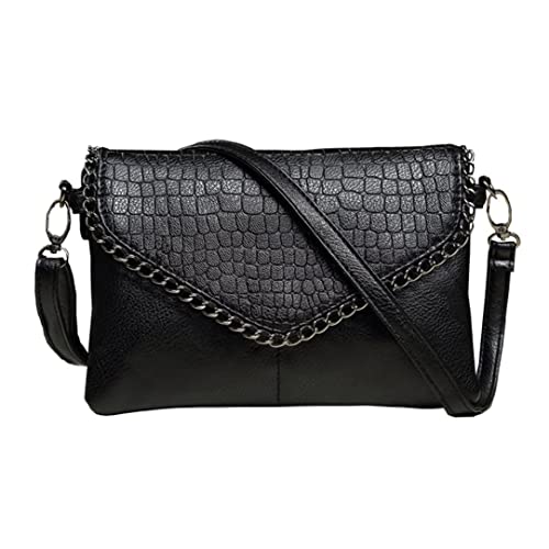 Bolsa tiracolo feminina preta vintage bolsas femininas bolsas para festas à noite grande