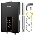 Natural Gas Tankless Water Heater, 4.74 GPM 18L Indoor,Constant propane water heater,Instant Hot Natural Gas Water Heater with Fahrenheit Digital Display,Multi-Protection