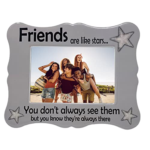 Friends Picture Frame - "Friends Are Like Stars...you Don't Always See Them But You Know They're Always There".- Measures 8 X 6.5" And Holds A 6" X 4" Picture #TOP8