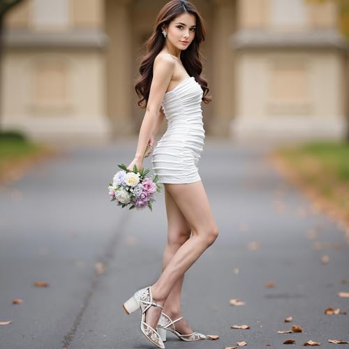 SIFIEELAR Womens LOW HEEL Sandals Ankle Strap Pointed Toe Sandals mesh wedding Party embroidery Shoes2