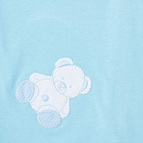 Minha Casa Baby Manta De Malha -Urso Poa Azul Medida 90Cm X 90Cm Azul