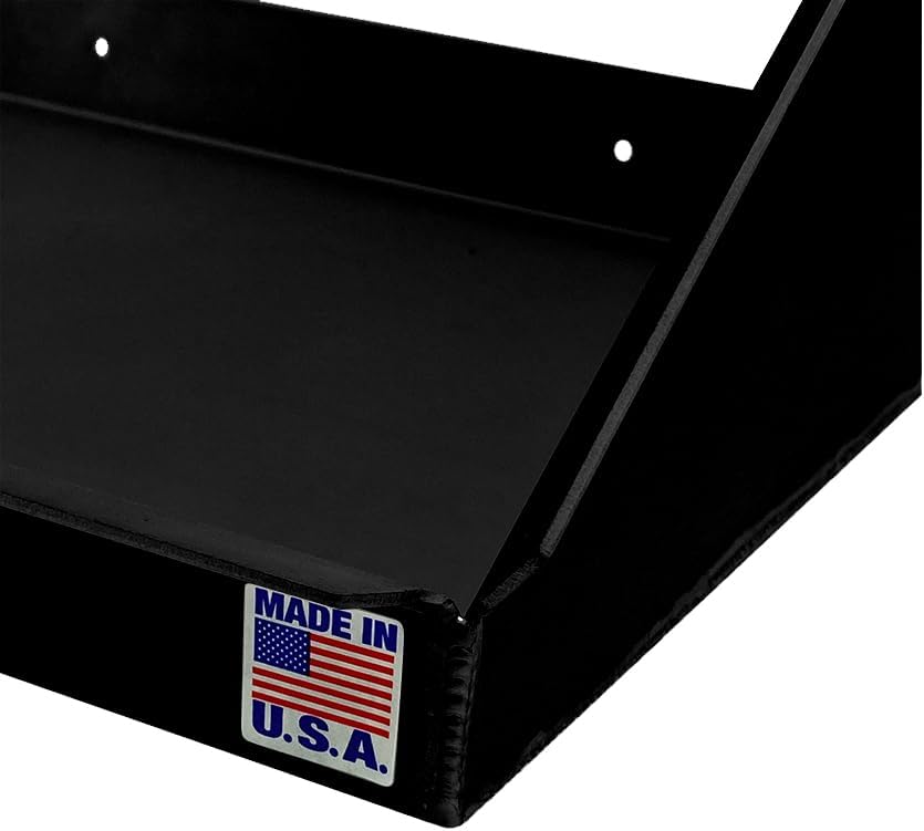 Pit Posse 540BK Tool Box Storage Holder Tray Shelf Aluminum Cabinet - Made in USA - Enclosed Cargo Race Trailer Shop Garage Accessory for Toolboxes (Black)