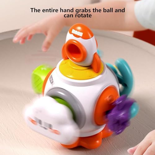 Brinquedo Cubo Montessori - Brinquedo de cubo de desenho animado colorido sensorial para crianças do