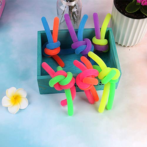 Zayin Jin Zayin Dehnbare Dinosaurier-Nudeln,Fidget-Spielzeug einzigartiges sensorisches Spielzeug für Kinder und Erwachsene mit ADS,ADHS,OCD oder Autismus- (Farbige Nudeln)