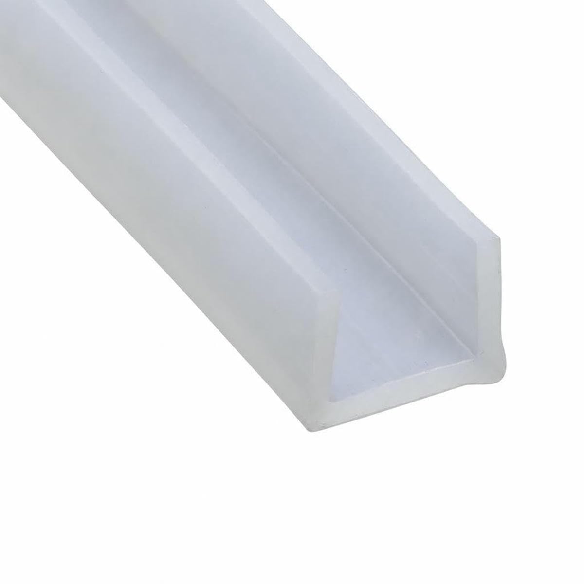 Tira de sellado de goma de silicona en forma de U para puertas de ducha, embellecedor de borde, burlete de acristalamiento, protector de borde - 22x18mm - 5M