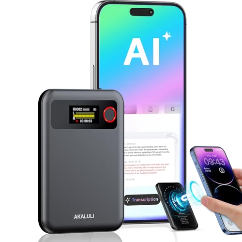 Image of AI Voice Recorder with Transcribe Summarize: Note Voice Recorder with APP Control, 30H Continuous Recording, 64GB Memory Support 100+ Languages, AI Recorder for Calls, Lectures, Meetings
