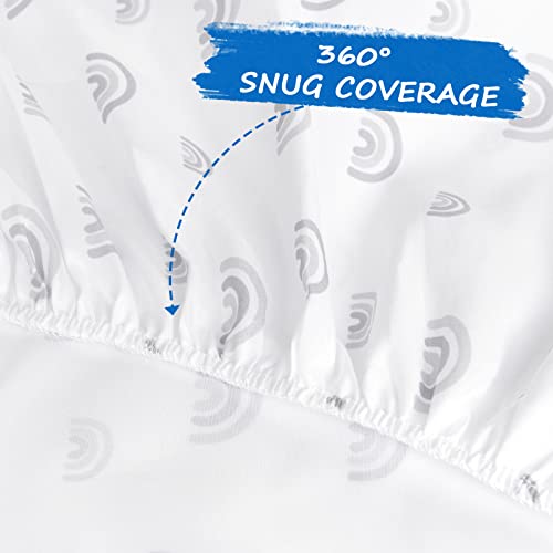Bassinet Sheet Set 2 Pack Fitted Universal Microfiber Soft Cradle Sheets For Hourglass Rectangle And Oval Bassinet Mattress, Rainbow Bassinet Sheets For Girls And Boys #TOP4