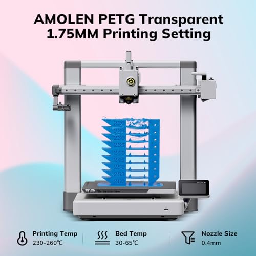 Image of AMOLEN Rapid PETG Basic 3D Printer Filament High Speed PETG 1.75mm Dimension Accuracy + /-0.02mm 500mm /s High Speed Strong Toughness 1KG /2.2lb Dark Blue