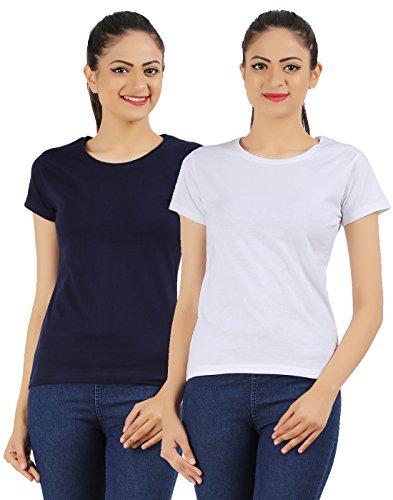 Image of Ap'pulse Women's Combo Regular Fit T Shirt (Pack Of 2)