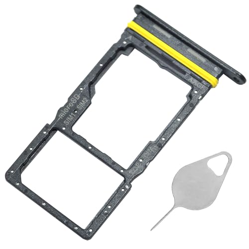 Galaxy A17 5G SIM Card Tray Dual Replacement A17 5G A176 Sim Card Slot Holder for Samsung Galaxy A17 5G SM-A176B SM-A176U SM-A176E Sim Card Tray Repair Part with Opening Needle (Black)