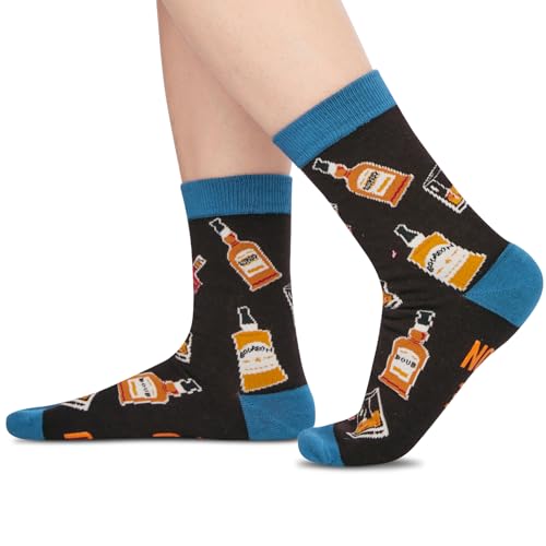 image for HAPPYPOP Bourbon Gifts for Men - Bourbon Whiskey Socks for Bourbon Lov