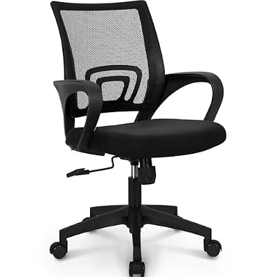NEO CHAIR Office Computer Chair Ergonomic Mid-Back Mesh Desk Chair, Black