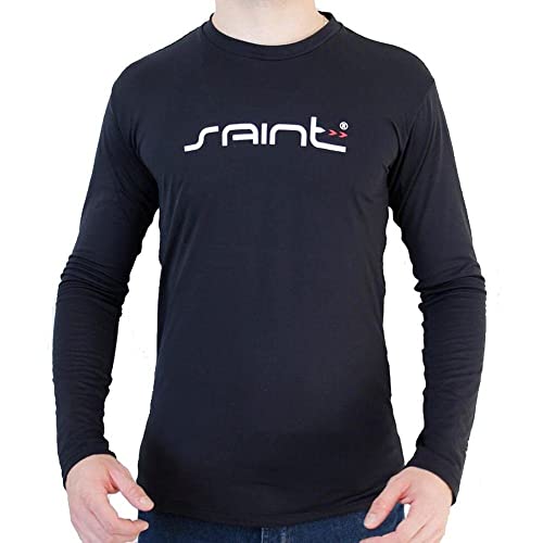 Camisa Esportiva com Proteção Solar Uv Preta Saint Plus - Tamanho P