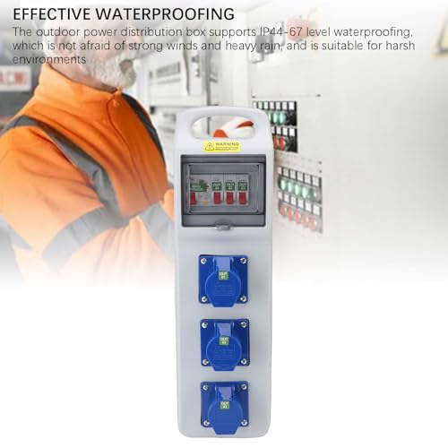 Boîte de distribution d'énergie extérieure Cocoarm PC ABS étanche IP67 pour chantiers - 5