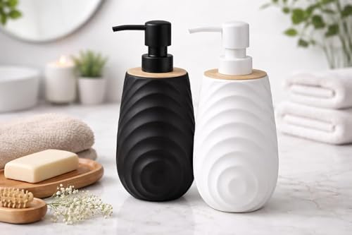 Image of Premium Acrylic Soap Dispenser - 300 ml | Liquid Soap Bottle for Bathroom & Kitchen | Refillable Hand Wash, Lotion, Shampoo & Sanitizer Pump Dispenser for Home & Office(Pack of 1, Multicolor)