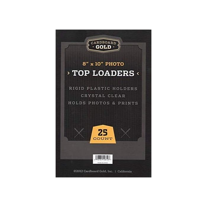 Buy 1 Case (250ct) Cardboard Gold 8" x 10" Photo Top Loaders Next