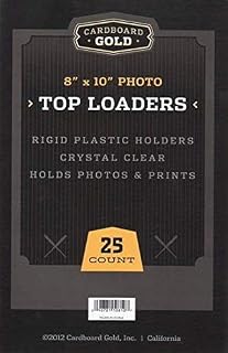 1 Case (250ct) Cardboard Gold 8" x 10" Photo Top Loaders - Next Generation Archival Protection PRO Toploaders Keeps Larger 8x10 Items Ultra Protected