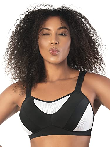 PARFAIT Women s Dynamic P5541 Full Bust Bounce Control Sports Bra-Black-42G