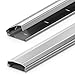 Produktbild deleyCON Universal Kabelkanal Leitungskanal innovativer Klappmechanismus hochwertiges Aluminium Länge 50cm - Breite 6cm - Höhe 2cm - Silber