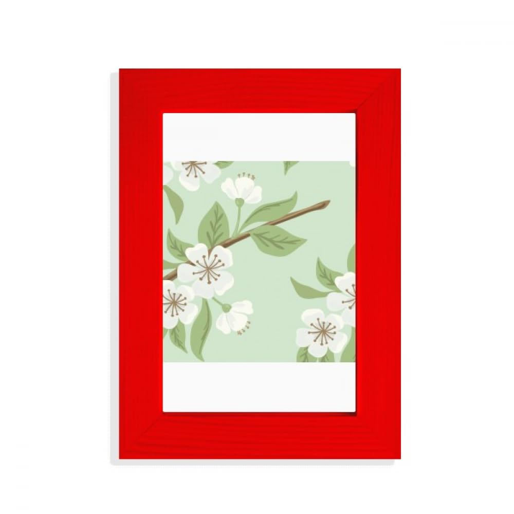 Cadre photo rouge et fleurs de pêche blanches, le cadeau de mariage ou d'anniversaire parfait