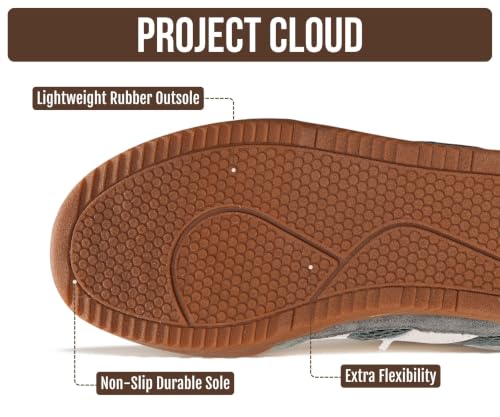 Image of Genuine Leather Slip On Sneakers for Women with Leather Memory Foam Insole | Memory Foam Insole Lightweight Shoes for Women - Womens Fashion Sneakers - Comfortable Women Footwear Everyday Essentials