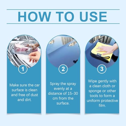 Hohe Schutzwirkung Schnell beschichtetes Auto Nano Spray,2025 New Quick Effect Coating Agent,3 in 1 Hochschutz-Auto-Beschichtungsspray, das Reparatur, Schutz und Aufhellung vereint