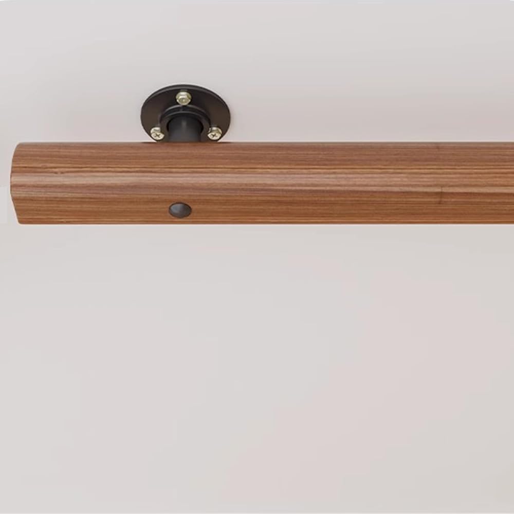 Pasamanos de Escalera Madera para Interior, Pasamanos de Escalera Redondos, Barandilla de Seguridad,Baranda Montado La Pared con Kit Instalación Barandilla, Barra de Apoyo Marrón(Size:120cm)