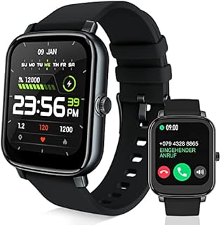 Smartwatch mit Telefonfunktion Whatsapp Funktion, Schrittzähler Uhr zum Telefonieren Herren Damen, Fitnessuhr Sportuhr Armbanduhr für iOS Android, Geburtstag Weihnachten Geschenk,Samrt Watch