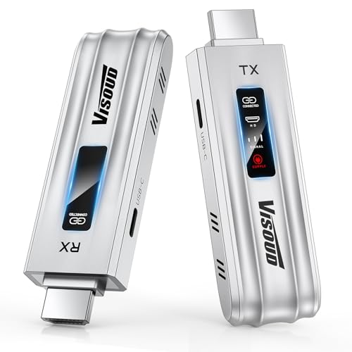 2026 Upgraded Wireless HDMI Transmitter and Receiver 328ft/100M, Wireless HDMI 4K Decode Support...