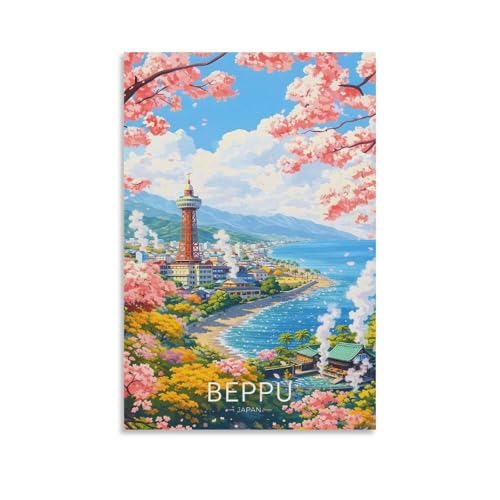 Tableau Beppu Japan Cherry Blossom déco murale moderne de salon - 3