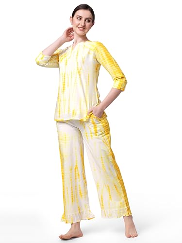 Image of MIRCHI FASHION Pure Cotton Cord Set | Shibori Printed Short Kurti with Palazzo Pant | Ethnic Co-ord Set for Women | Summer Office Wear