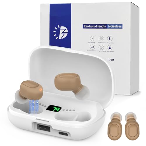 集音器 高齢者 しゅうおんき 【2025新登場・簡単操作・自動電源ON/OFF】4段階音量調整 音声拡聴器 最大20-30時間連続使用可 1200mah充電ケースは200時間の充電を追加 軽量 ノイズ低減 Type-C充電式 残量表示 両耳対応 人間工学