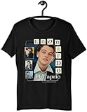 TFHBNMXD Leonardo Dicaprio When Young T-Shirt Short Sleeve Black Manches Courtes(Medium)