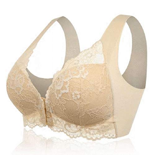 Preisvergleich Produktbild Routinfly Damen sexy Unterwäsche,Verstellbarer Sport-Frontverschluss Extra-elastischer atmungsaktiver BH mit Spitzenbesatz