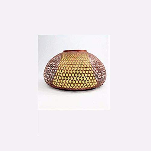 Plafonnier suspendu lustre tressé cage brun 35cm pour salon et chambre
